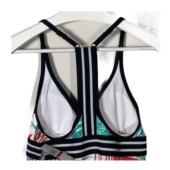 Jag Swim Tankini Top XS Tropical Floral Print Black Trim NWT - Picture 5 of 12
